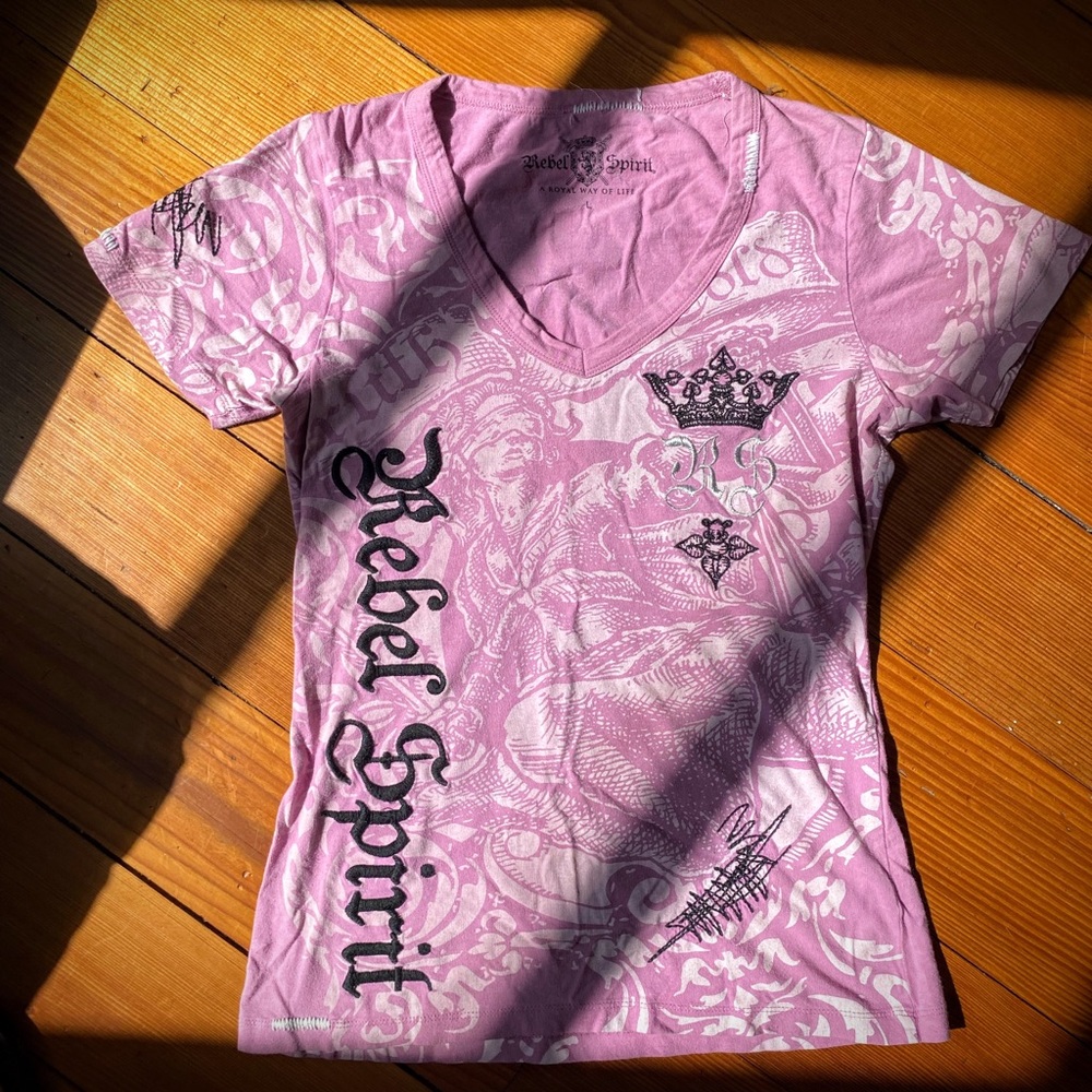 Rebel Spirit Embroidered V-neck
